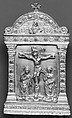Crucifixion, Gilt bronze ajourée plaquette, Northern Italian