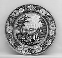 Plate, A. Stevenson, Cobridge, Pottery, British, Staffordshire