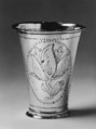 Beaker, Johan Mansson Wennerwall (1703–1768, master 1737), Silver, parcel-gilt, Swedish, Göteborg