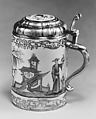 Tankard, Meissen Manufactory (German, 1710–present), Hard-paste porcelain, German, Meissen probably with German, Bayreuth decoration