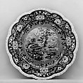 Plate, J. and W. Ridgway, Cauldon, Stoke (British, Shelton, active ca. 1814–30), Earthenware with transfer-printed decoration, British, Staffordshire