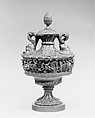 Vase with cover, Wood, British, after Italian original