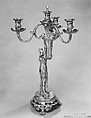 Pair of three-light candelabra, William Pitts (British, London 1790–1840 London), Silver, British, London