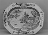 Dish, Hard-paste porcelain, Chinese, probably for British market