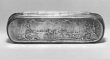 Tobacco box, Johann Heinrich Giese (1716–1761, active 1756), Brass, copper, German, Iserlohn