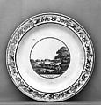 Plate, Stone, Coquerel et LeGros, Faience (tin-glazed earthenware), French, Creil