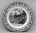 Plate, Semi-porcelain, French, Choisy-le-Roi