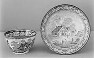 Cup and saucer, Earthenware, British, Staffordshire
