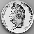 Louis-Philippe and Building of the French Railways, Medalist: Jean-François-Antoine Bovy (French, 1795–1877), Silver, struck, Swiss, Geneva