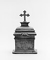 Holy-oil casket (Chrismatory), François DuFour (recorded 1648), Pewter, French, Paris