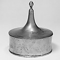 Tobacco box, H. van Lingen (recorded 1807–after 1843), Pewter, Dutch, Amsterdam