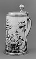 Tankard, Matthias Smid, Tin-glazed earthenware, pewter, German, Nuremberg