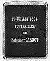 The Death of Sadi Carnot, Medalist: Louis-Oscar Roty (French, Paris 1846–1911 Paris), Bronze, struck, French