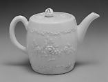 Teapot, Soft-paste porcelain, British