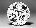 Saucer, Hard-paste porcelain, Chinese, for European market