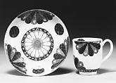 Cup and saucer, Worcester factory  British, Soft-paste porcelain, British, Worcester