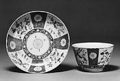Teabowl and saucer, West Pans Porcelain Manufactory  Scottish, Soft-paste porcelain, Scottish, West Pans, Musselborough