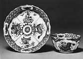 Teabowl and saucer, Worcester factory  British, Soft-paste porcelain, British, Worcester