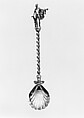 Souvenir spoon with finial in the form of Apollo Belvedere, Silver, British