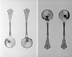 Ice cream spoon (one of a pair), Silver, French