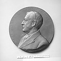 Charles William Eliot (1834–1926), President of Harvard University, 1869–1909, Léon-Julien Deschamps  French, Bronze, struck, olive brown patina, French