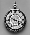 Traveling watch, Watchmaker: Auguste Bretoneau (master 1638–43), Silver, enamel, gilt, French, Paris