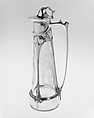 Wine jug, Friedrich Adler (1878–1942/45), Silver, partially cut glass, German