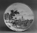 Teabowl and saucer, Hard-paste porcelain, Chinese with European decoration