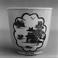 Beaker and saucer, Hard-paste porcelain, Chinese with European decoration