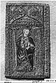 Female saint, Silk and metal thread on canvas, Italian