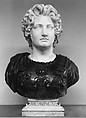 Alexander the Great, Viktor Brodzki  Polish, Head and base: white marble; cuirass and drapery: red Siena marble, Polish