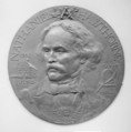 Portrait of Nathaniel Hawthorne, Executed for the Grolier Club, New York, 1892, Jean-Désiré Ringel d'Illzach, Bronze, cast, French