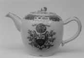 Teapot, Hard-paste porcelain, Chinese, for European market