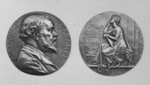 In honor of Alexandre Cabanel, history painter (1888), Jules-Clément Chaplain  French, Bronze, cast - double, French