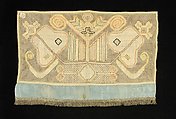 Towel border, Linen, silk, metallic, Russian