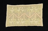 Towel border, Linen, silk, Russian