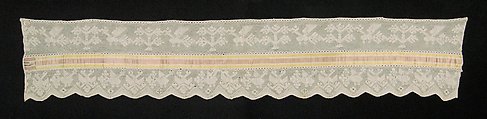 Bed curtain border, Linen, silk, Russian