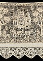 Bed curtain border, Linen, Russian