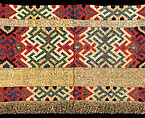 Bed curtain border, Silk, metal, Russian