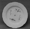 Plate, Chantilly French, Soft-paste porcelain, French, Chantilly