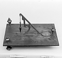 Portable compass dial, Johann Klocksperger, Brass, silver-plated, Bohemian, Prague