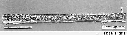 Strip of galloon, Metal thread on cotton, Hungarian, Slovak