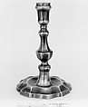 Pair of candlesticks, Pewter, Dutch or Flemish
