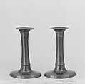 Pair of candlesticks, Pewter, Dutch