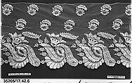 Fragment, Bobbin lace, blonde lace, silk, French or Spanish