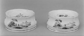 Pair of saltcellars, Frankenthal Porcelain Manufactory German, Hard-paste porcelain, German, Frankenthal