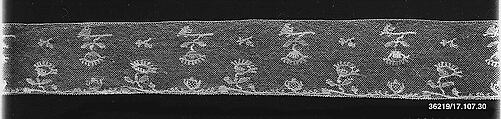 Piece, Bobbin lace, French, Lille