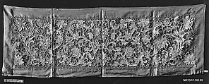 Panel, Needle lace, gros point lace, Italian
