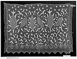 Fragment, Embroidered net, possibly Irish