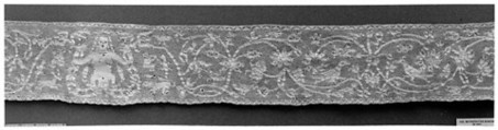 Border (Bas de rochet), Bobbin lace, Italian, Genoa